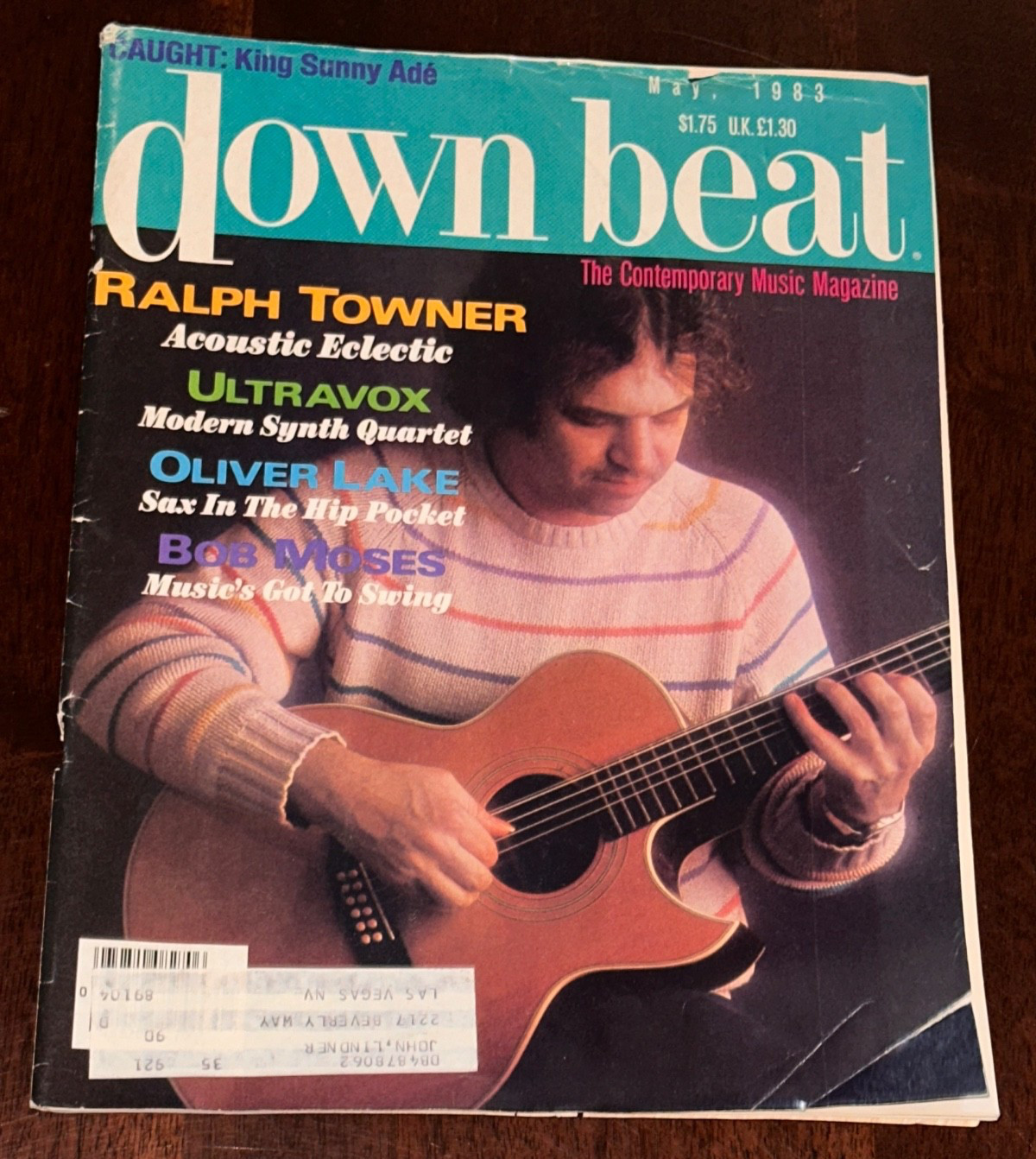 Down Beat Contemporary Music Magazine May 1983 Ralph Towner Ultravox Synth Jazz