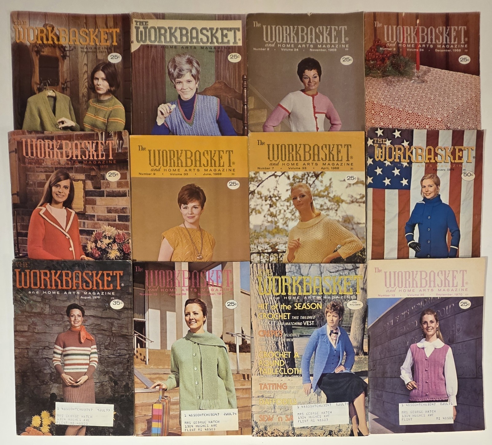 Lot 120 The Workbasket Illustrated Magazine From 1960’s – 1970’s Vintage Crochet