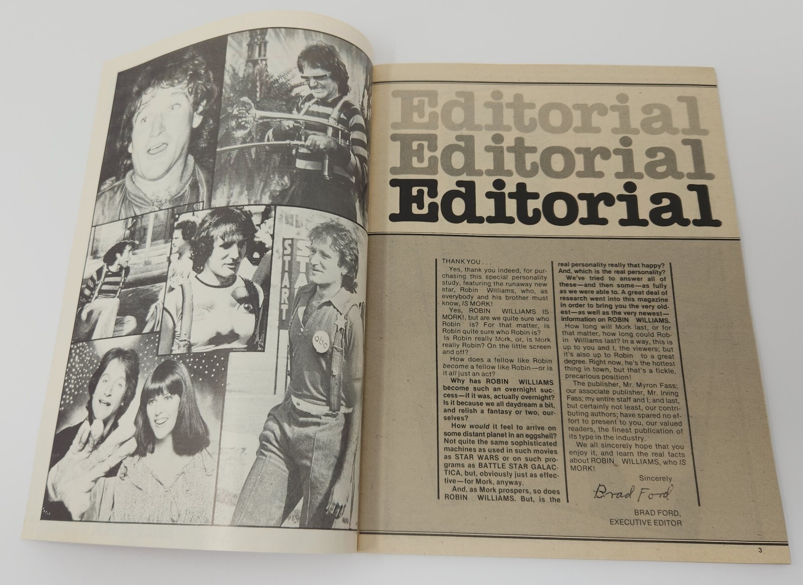 ROBIN WILLIAMS IS MORK Personality Special Magazine 1979 CHRISTOPHER REEVE