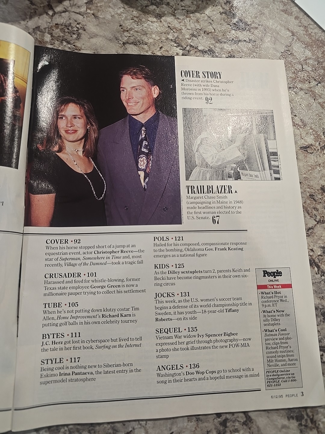 People Magazine June 12 1995 Christopher Reeve His Tragic Accident UNREAD LN