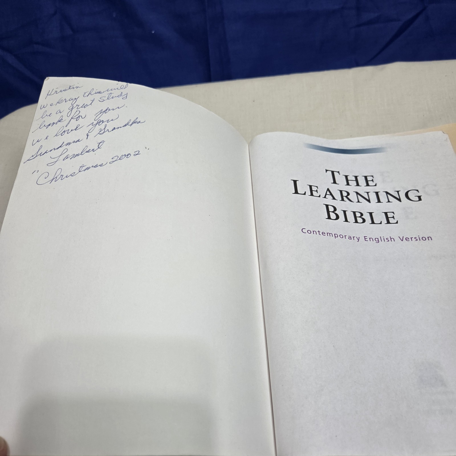 The Learning Bible Contemporary English Version Flex Cover 1995 VTG Pre-Loved