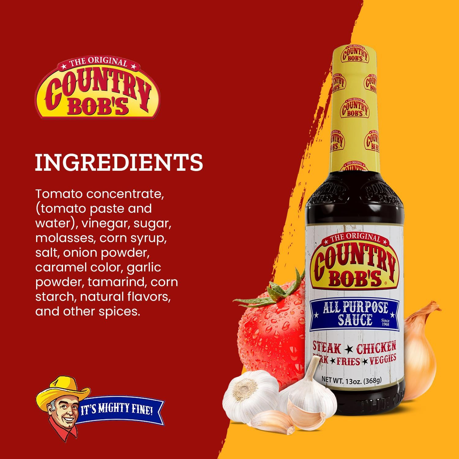 Country Bob’s The Original All Purpose Sauce – Tangy 13 Ounce (Pack of 3)