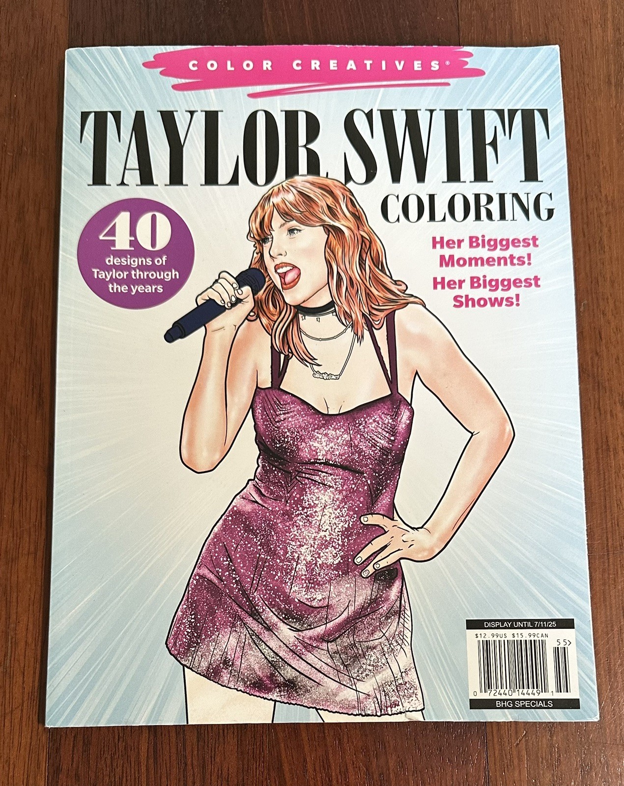 Taylor Swift Coloring Book 2025 BHG Specials 40 Designs of Taylor to Color! NEW