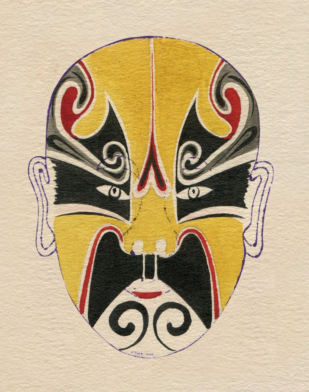 Chinese Facial Makeup Pattern Art