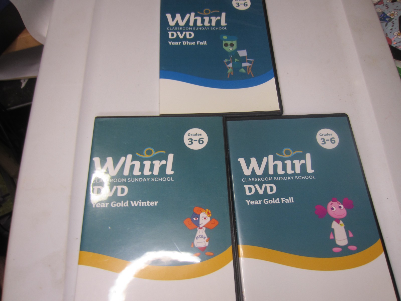 3-Whirl Sunday School DVDS GRADES 3-6 GREAT FIND