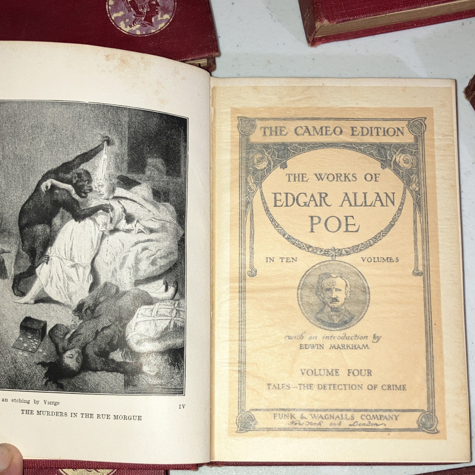 Edgar Allan Poe Cameo Edition Illustrated Set 1904 7 Volumes.The Cameo Edition