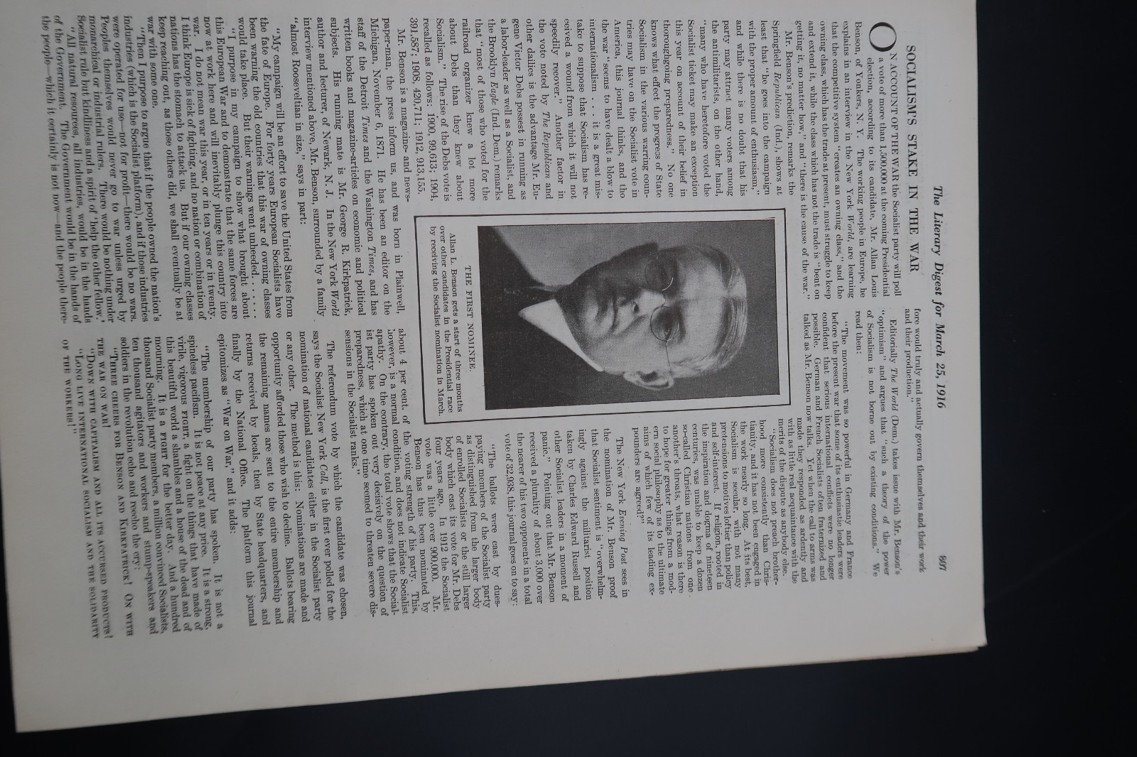 Antique Literary Digest Mar 25, 1916 Funk & Wagnalls Vol 52 #13 WW1 Science Art
