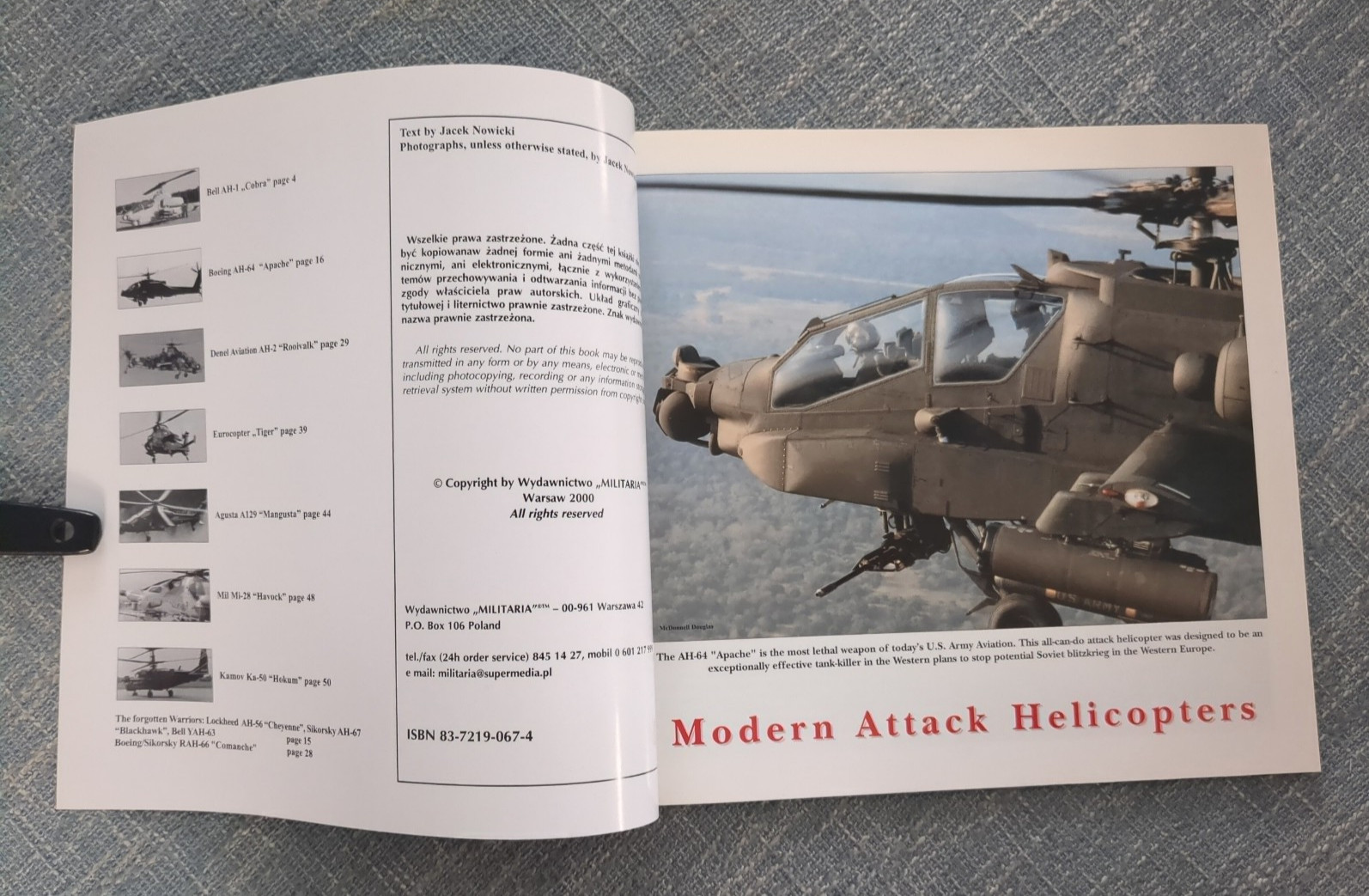 Modern Attack Helicopters Militaria In Detail by Jacek Nowicki 62 Pages