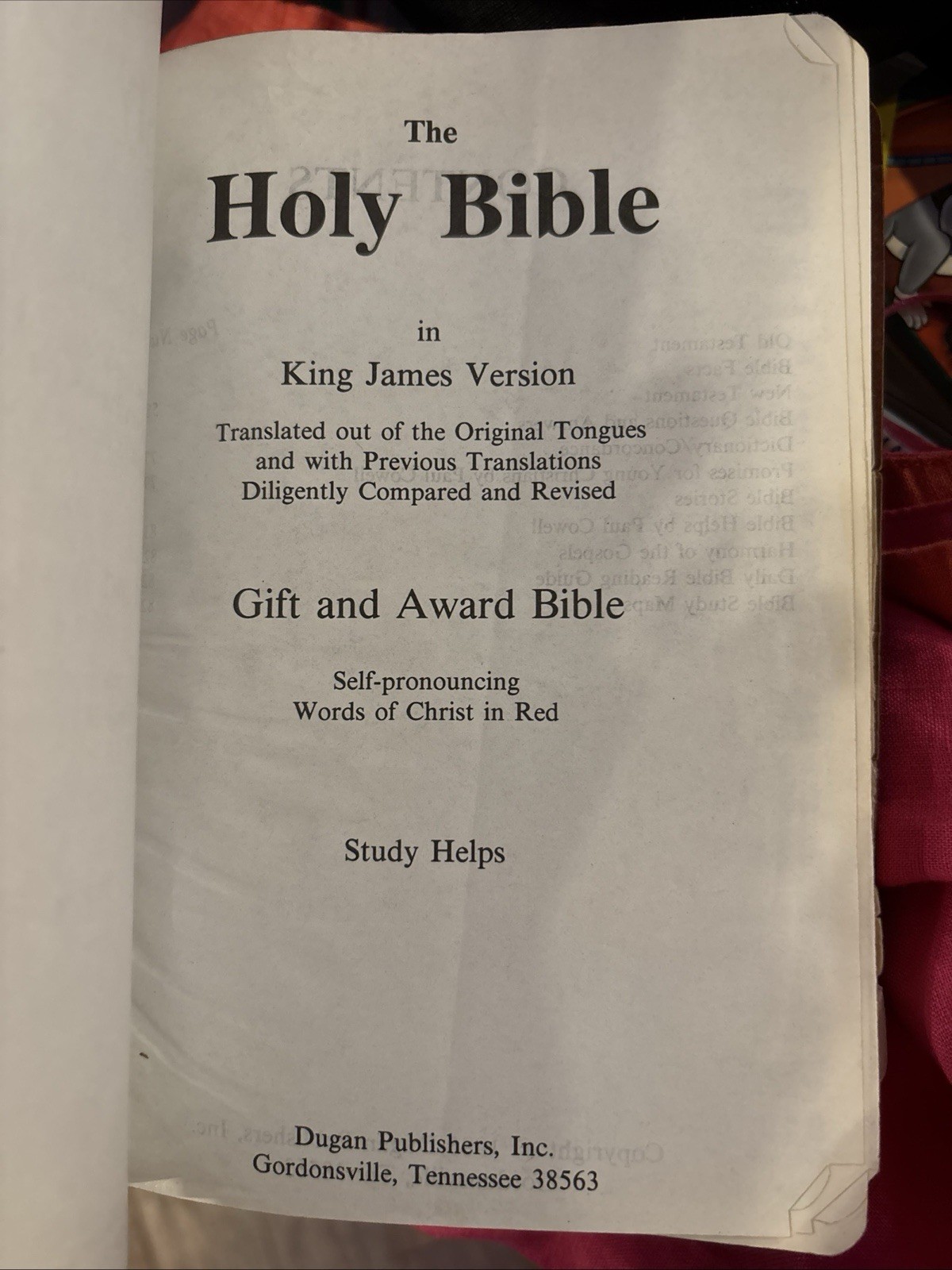 Holy Bible King James Version English Brown Leather Bound