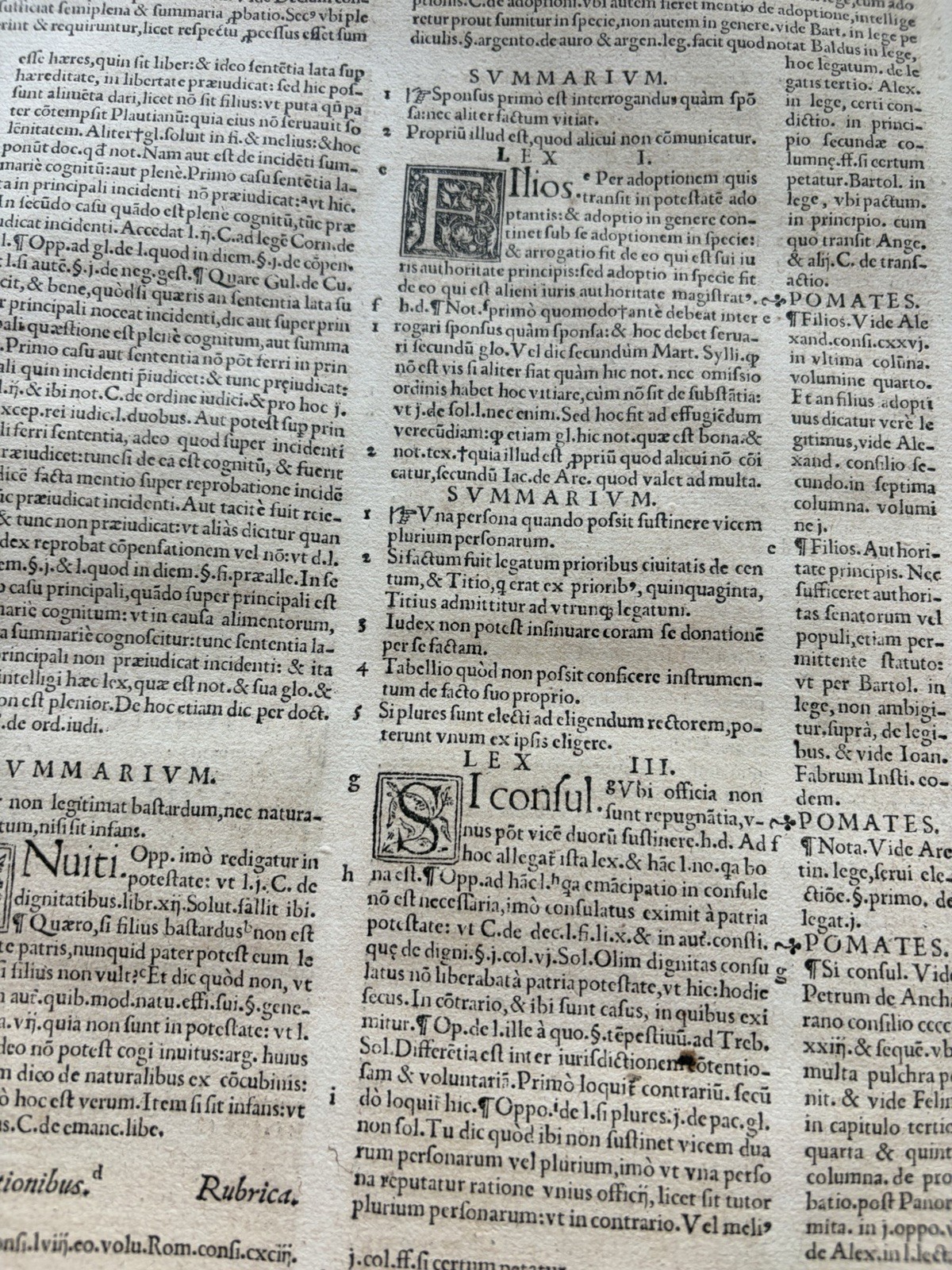 Antique Original 16th Century 1500’s Large 16.5×11 Inch Italian Book Pages 8