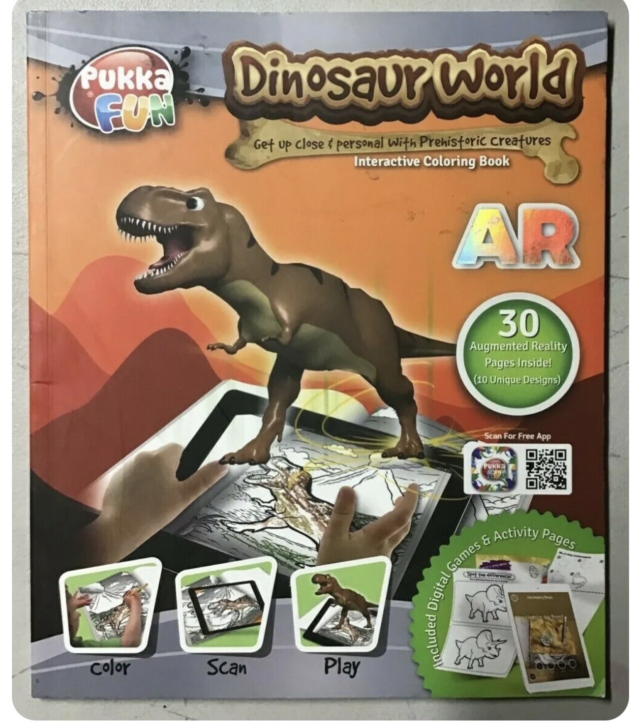 Dinosaur World Augmented Reality Coloring Book – NEW