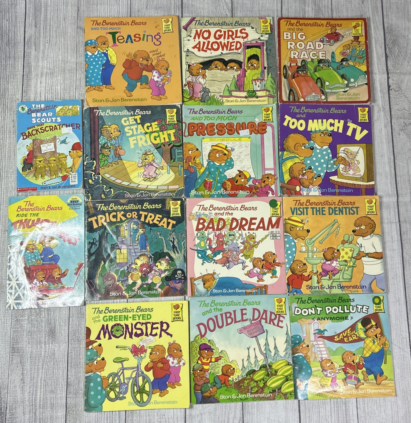Vintage Berenstain Bears Book Lot of 14 First Time Books 1980s 1990s Paperback