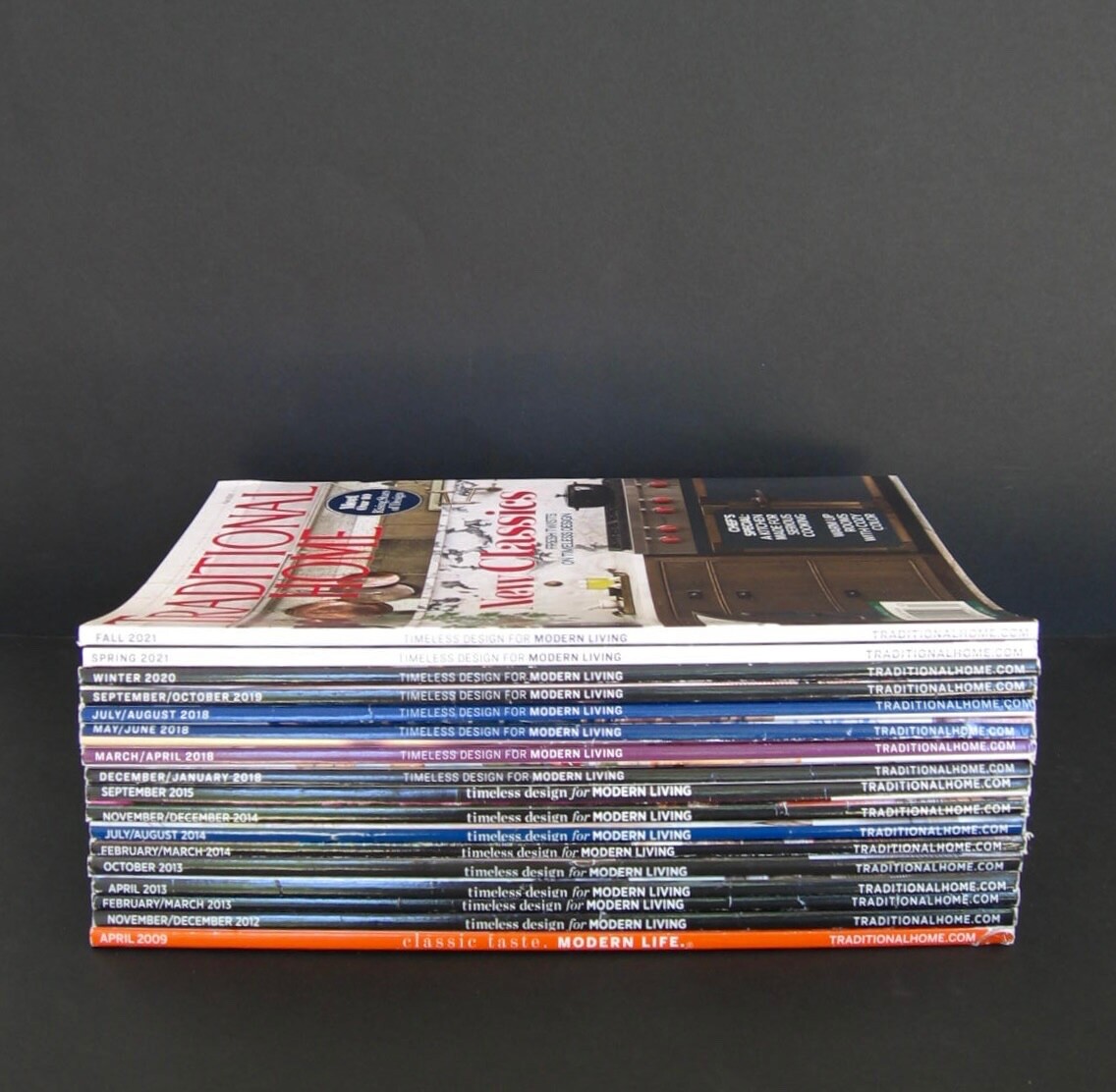 Lot of 17 — TRADITIONAL HOME Magazine 2009-2021 — 4 Christmas Issues!
