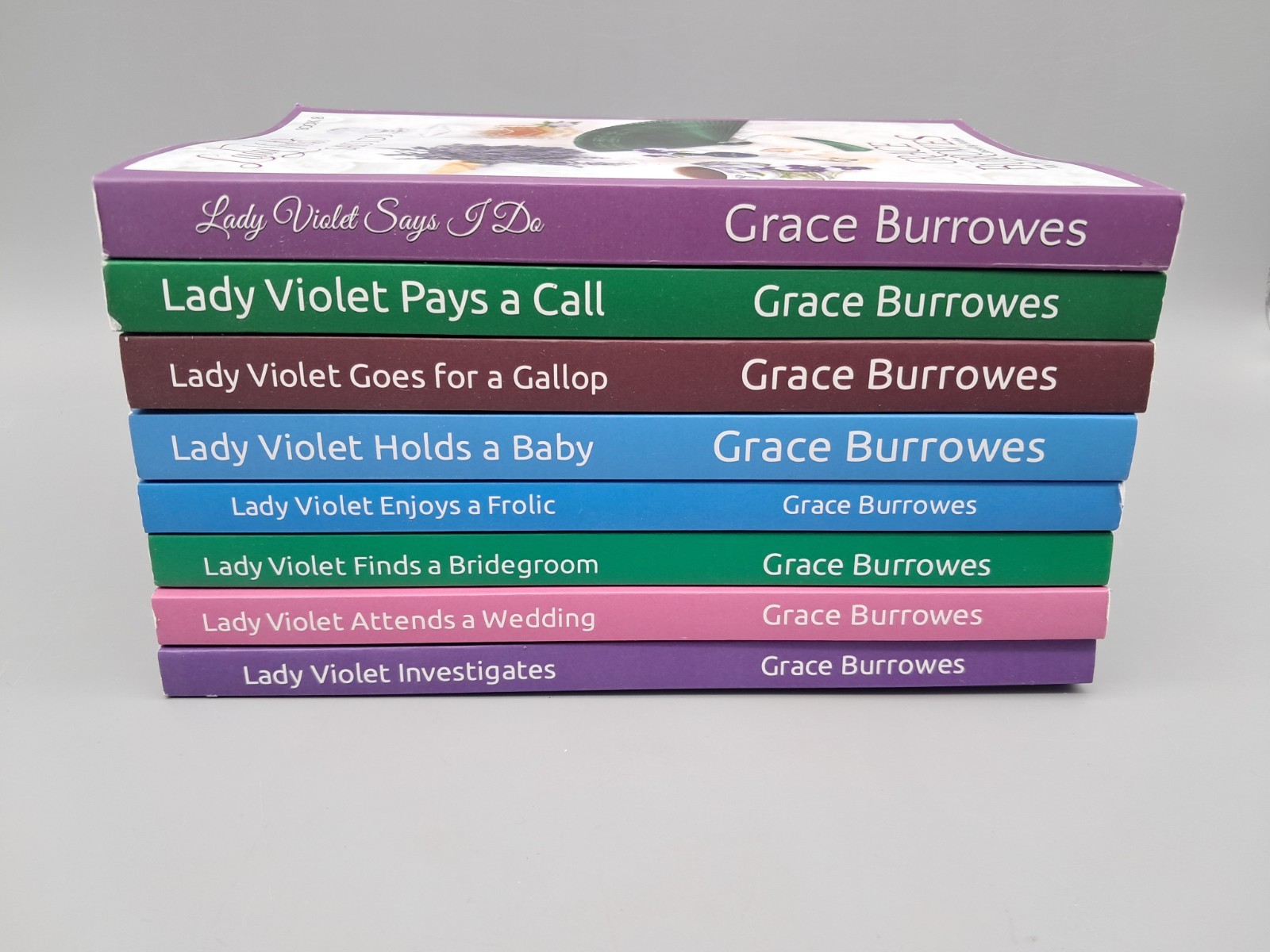 Lot of 8 THE LADY VIOLET MYSTERIES by Grace Burrowes Books 1-8 in order