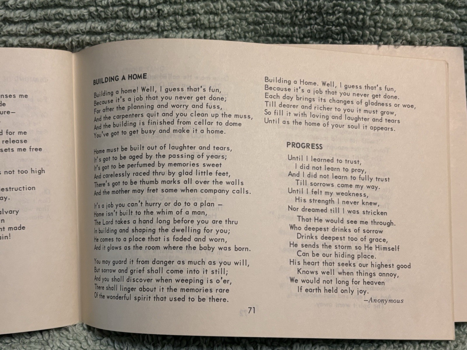 JUNE CHILDRESS “ Junes’s Favorite Book of Poems”. 138 selections, 92 pages.