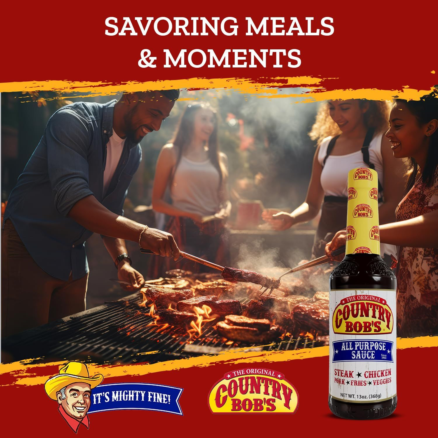Country Bob’s The Original All Purpose Sauce – Tangy 13 Ounce (Pack of 3)