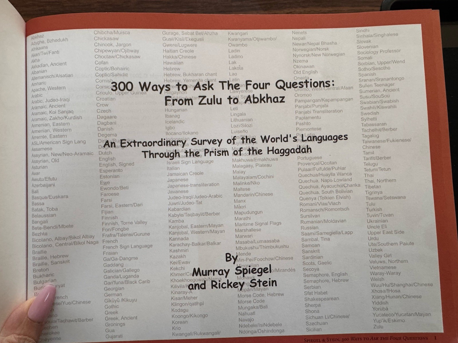 300 Ways to Ask the Four Questions : From Zulu to Abkhaz by Murray Spiegel