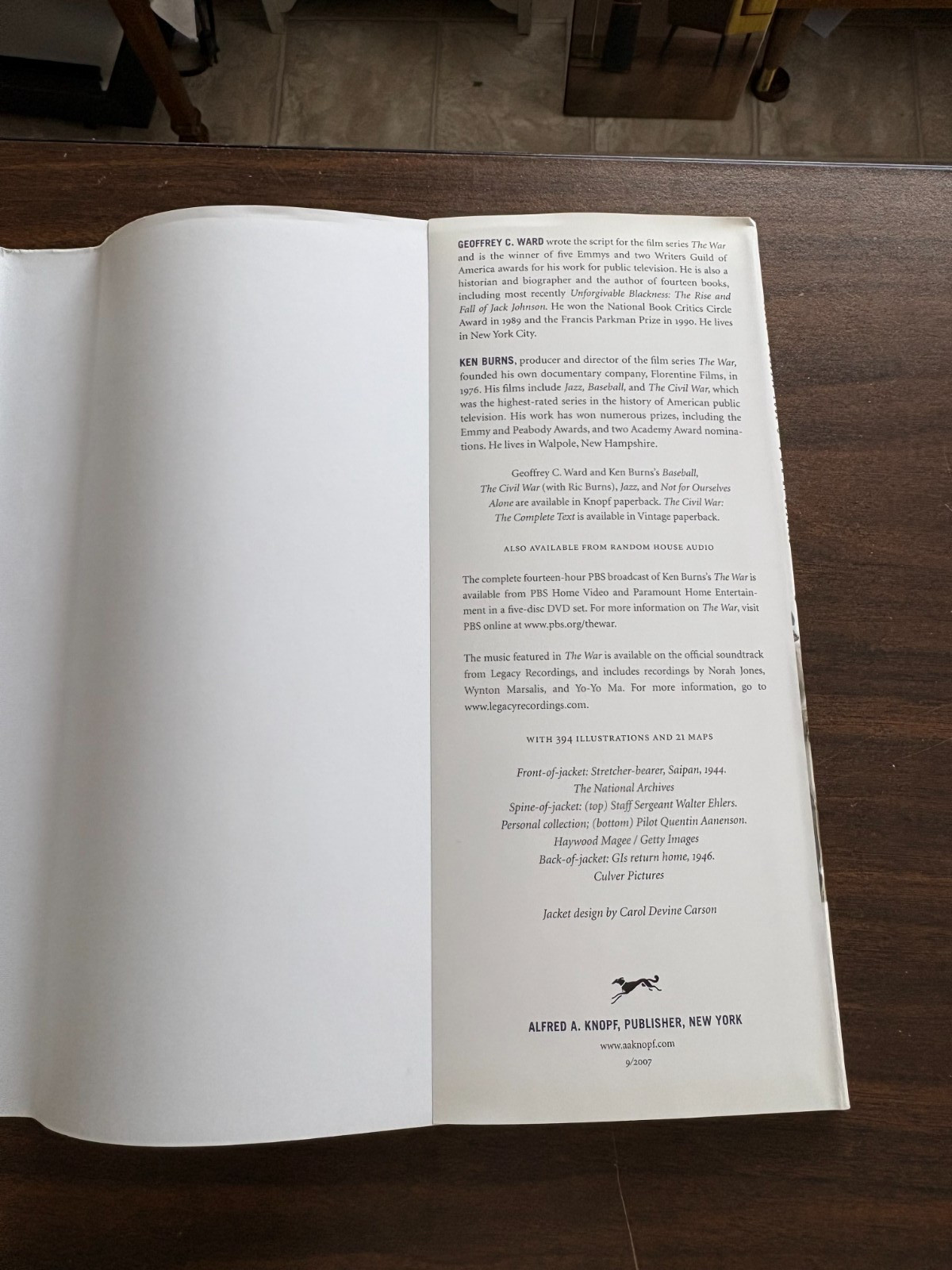 The WAR An Intimate History 1941-1945 – Hardback – First Edition