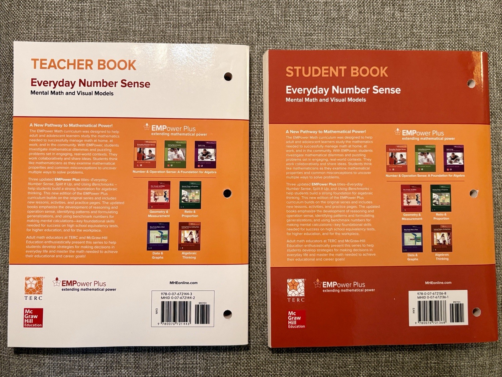 EMPower Math Textbooks McGraw Hill Teacher & Student GED HiSET Home School 14pcs