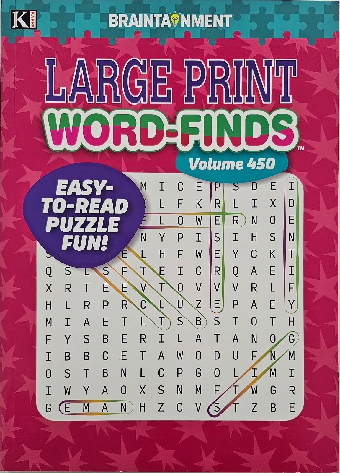 4 New Large Print Word-Finds Puzzle Books Kappa Games Vol #447-450 ~ Search,Hunt