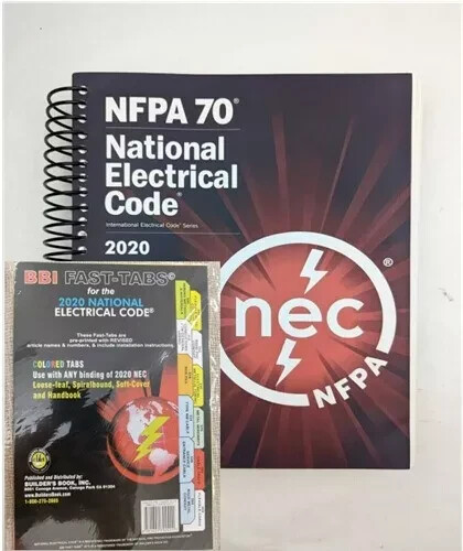 NFPA 70 National Electrical Code NEC 2020 Edition Spiral +BBI Fast Tab USA STOCK