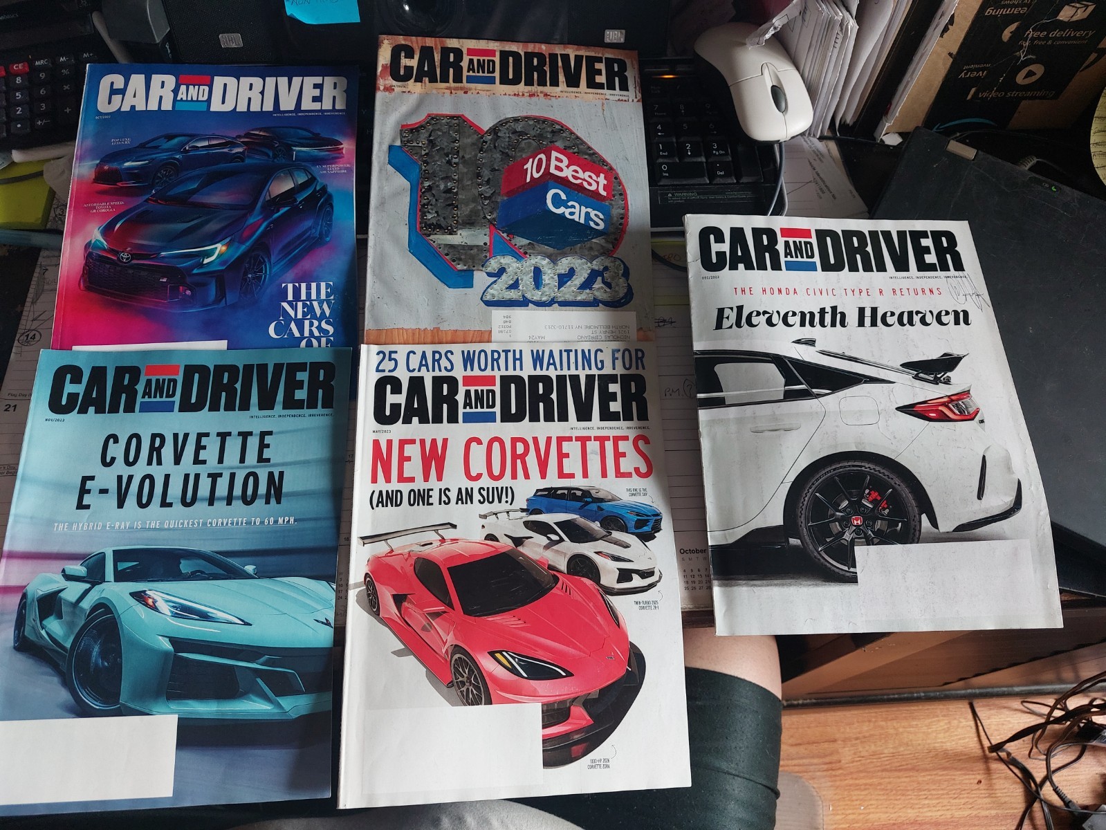 Lot of 7 Car and Driver Magazine Jan Feb/March April May Oct Nov Dec 2023