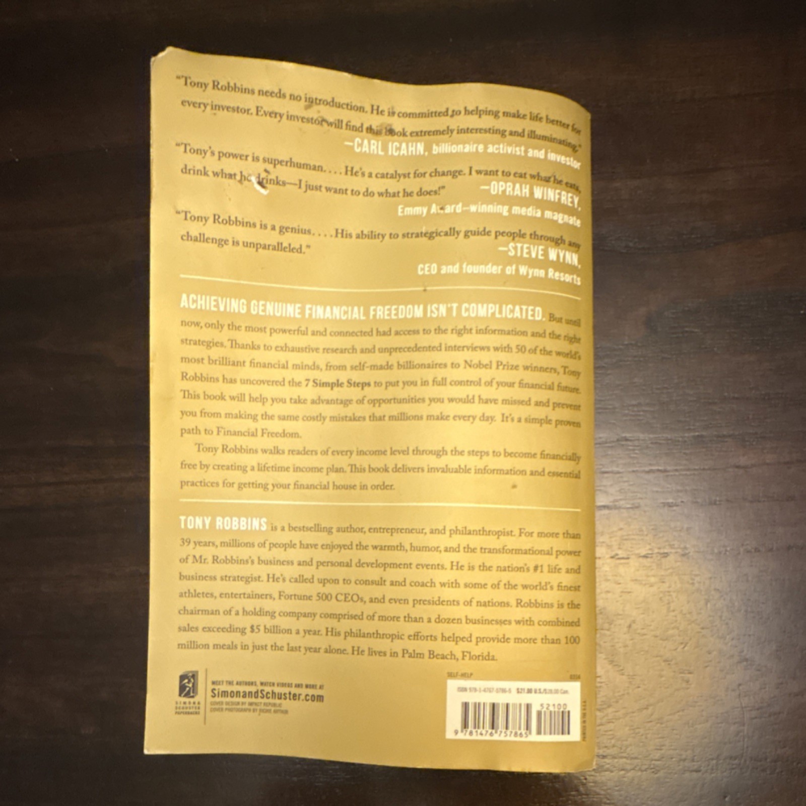 Tony Robbins Money Master the Game Paperback Personal Finance Book