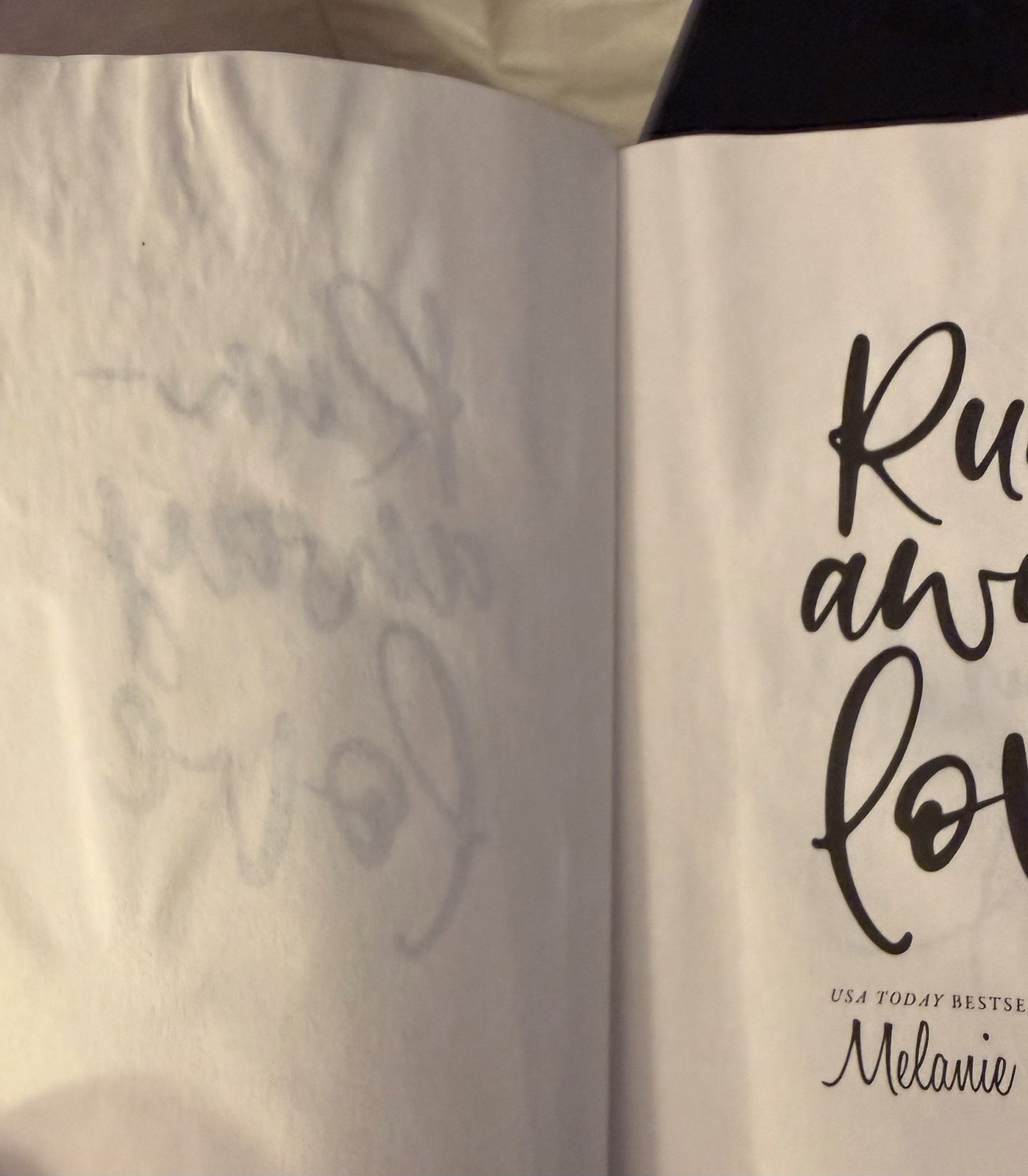 SIGNED Runaway Love by Melanie Harlow (2024, Trade Paperback) Ex. Bonus Material