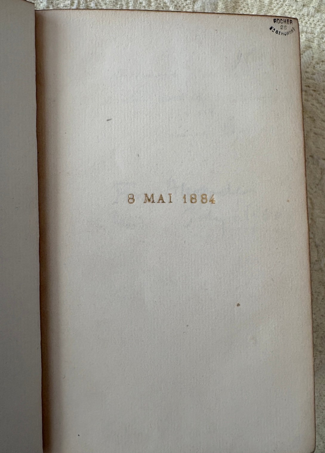 Auguste Petit 1884 leather binding of Nouveau Testament 1878 with gold doublures