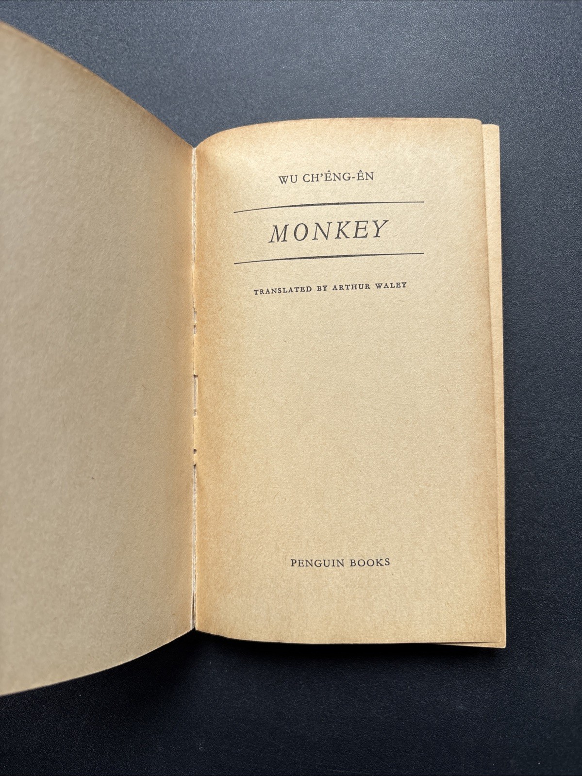 Monkey – Wu Ch’Eng-En (PB Penguin 1st Edition, trans. Waley – 1961)