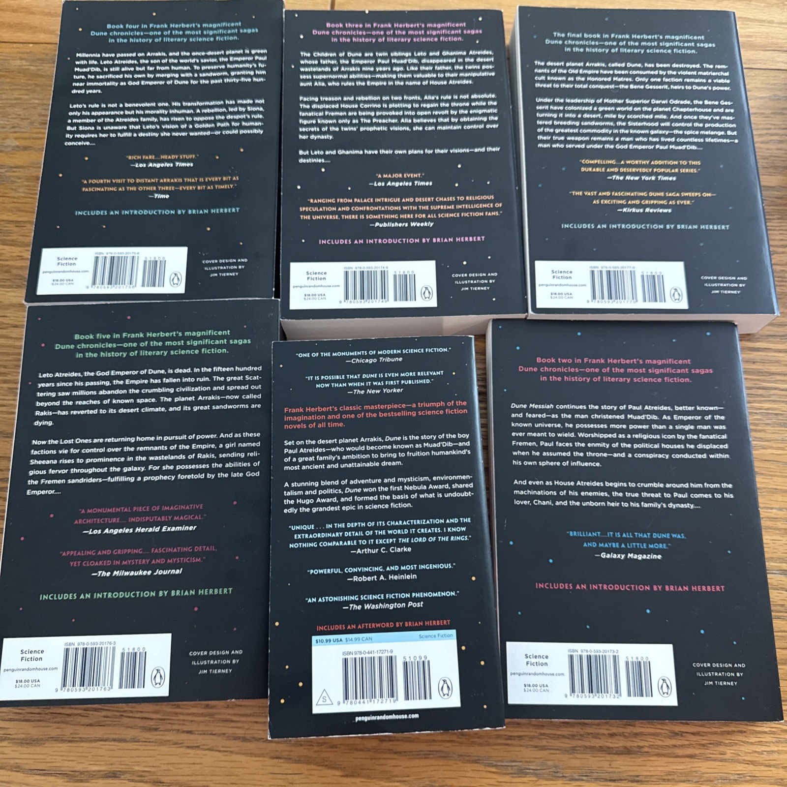 🔥Complete Series Set DUNE 1-6 by Frank Herbert Very Good And Better Condition