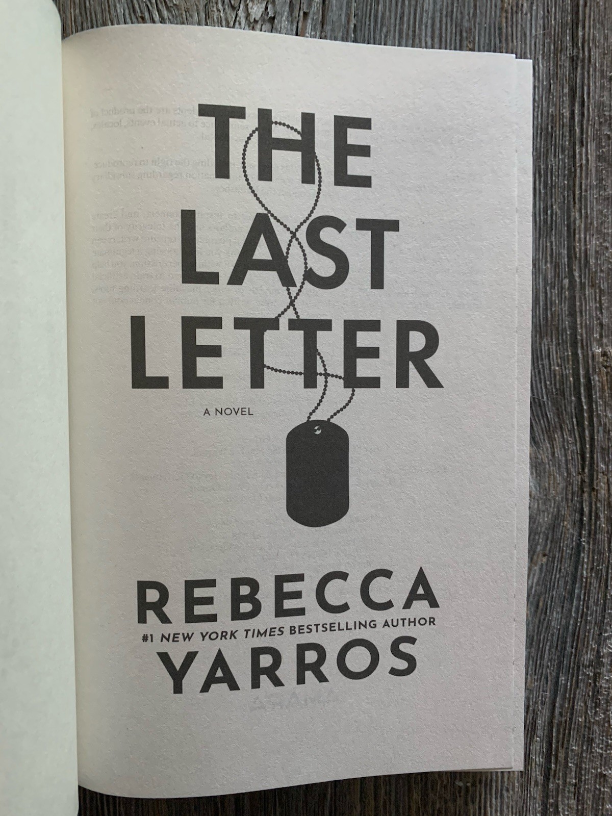 SIGNED/NEW – The Last Letter by REBECCA YARROS (Deluxe Edition-2025, Hardcover)