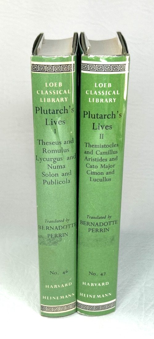 Plutarch Lives Vol I & II Loeb Classical Library Perrin Translation Books Set 2