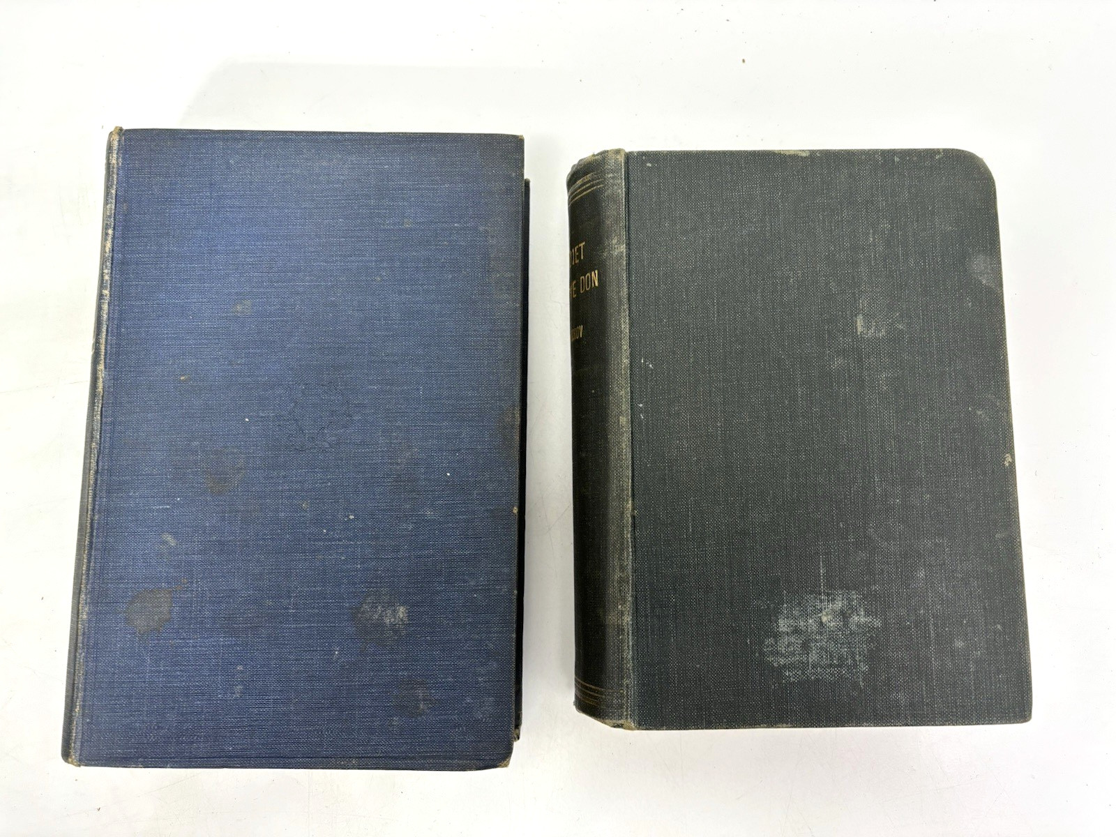 Collection of Distressed Old Books for Decoration. 23.5cm shelf space.