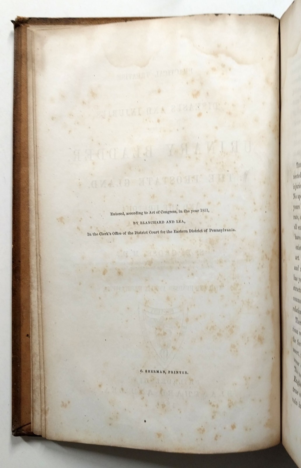 A Practical Treatise Diseases Injuries Urinary Bladder Prostate Gross 1851 HC