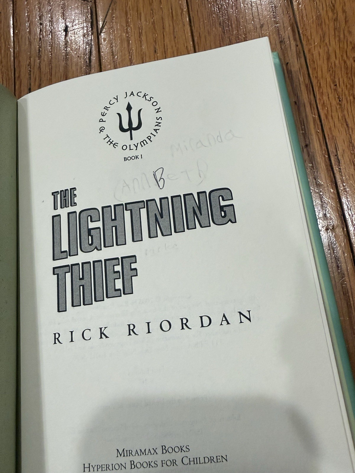 Percy Jackson Olympians HC Set, Lightning Thief Series 1st Ed OOP—VERY GOOD
