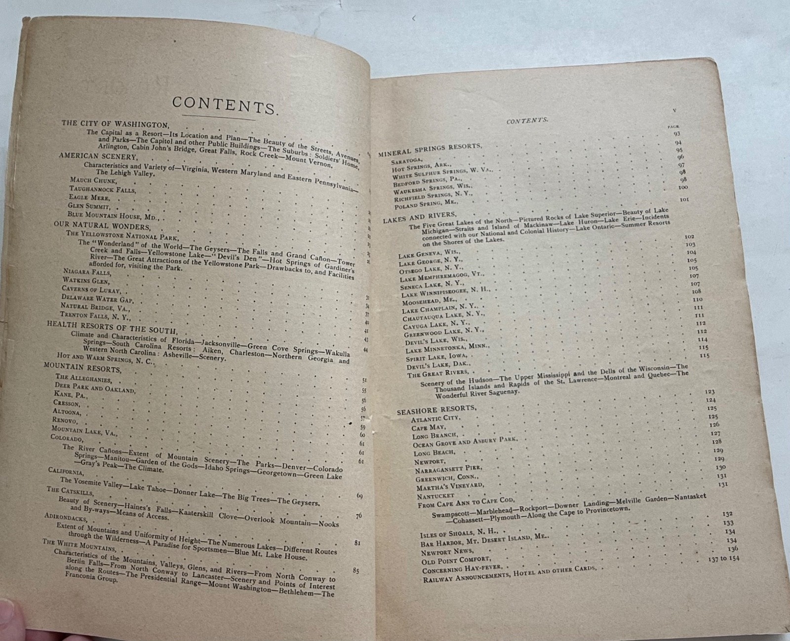 1884 OUR AMERICAN RESORTS WHERE TO GO, & HOW TO GET THERE Illustrated Great Ads