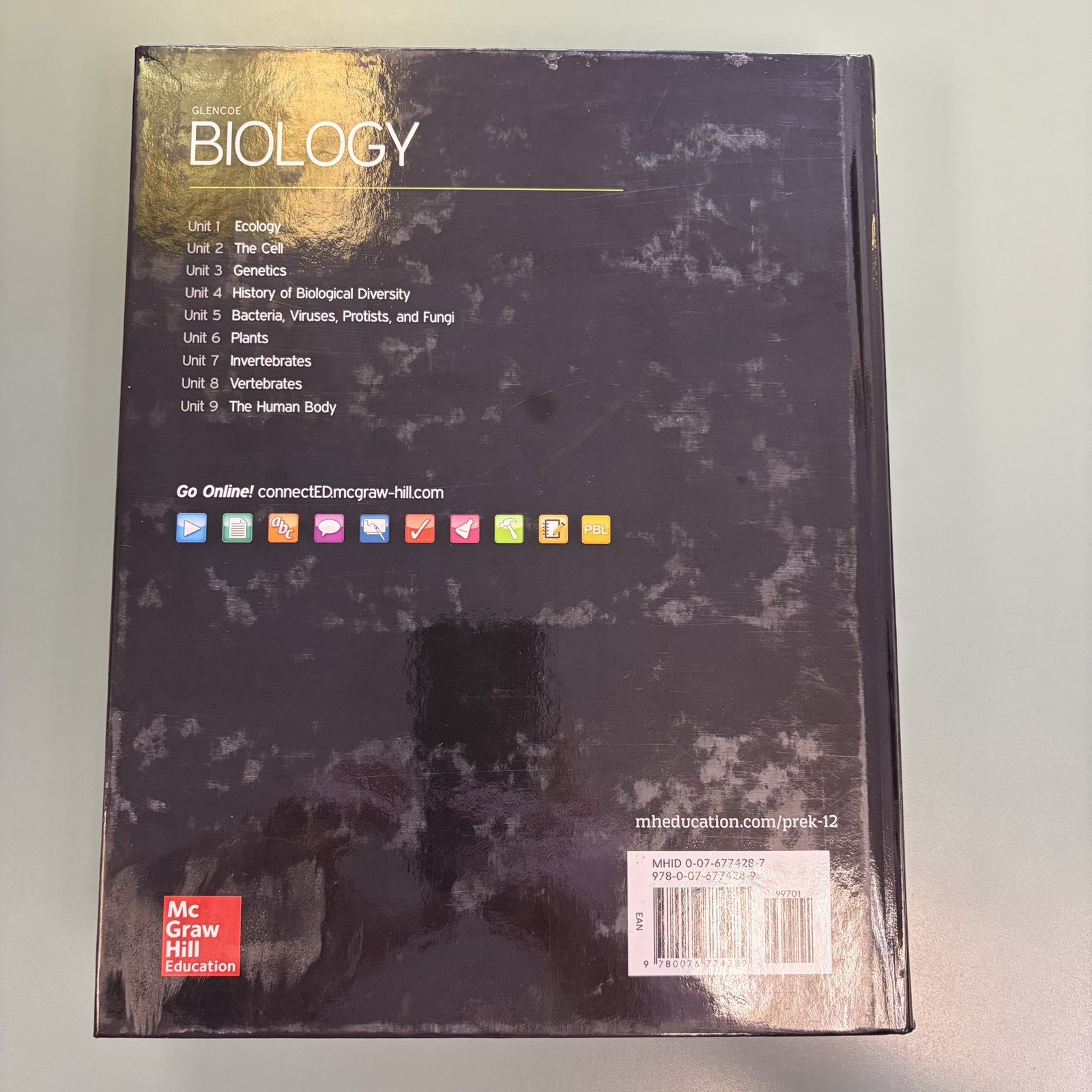 Glencoe Biology Student Edition Biology Dynamics of Life Hardcover Textbook