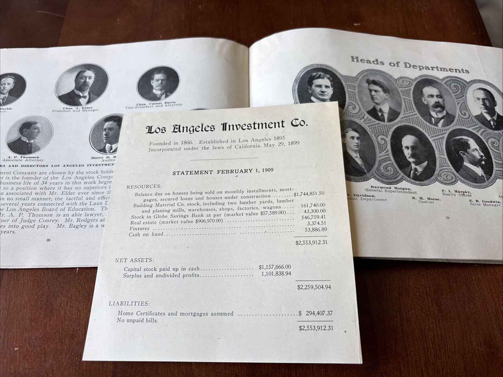 1909 Bungalows & Cottages VERY RARE! Los Angeles Investment Co. Booklet