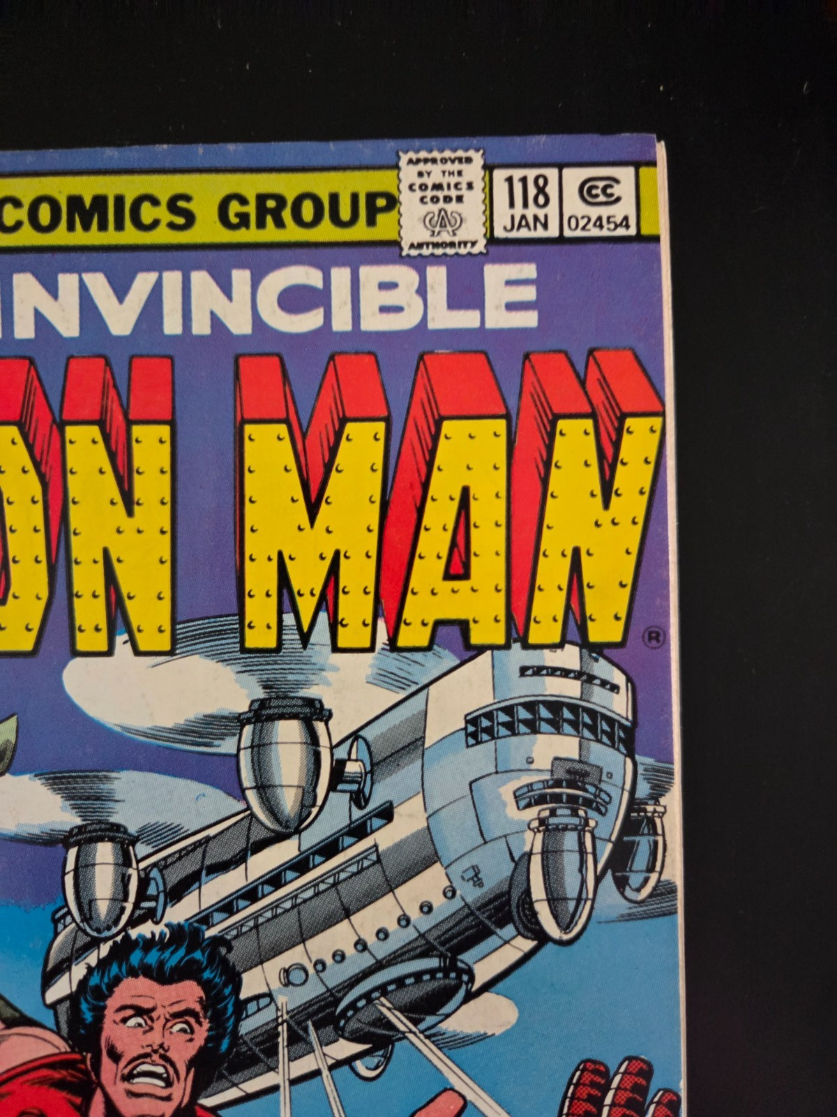 Iron Man #118, Newsstand Marvel – Key Issue 1sp App J.Rhodes, Mid/High Grade