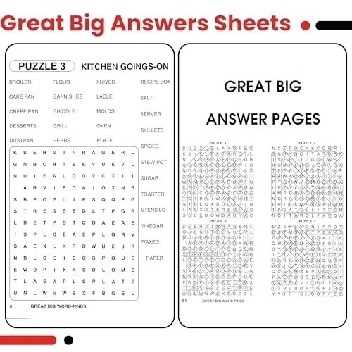 KAPPA Super Saver LARGE PRINT Word Search Puzzle Pack-Set of 9 Carry-Along