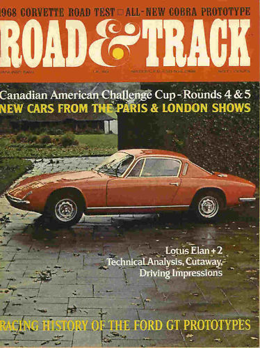 Road & Track 1968 Jan lotus shelby cobra corvette race