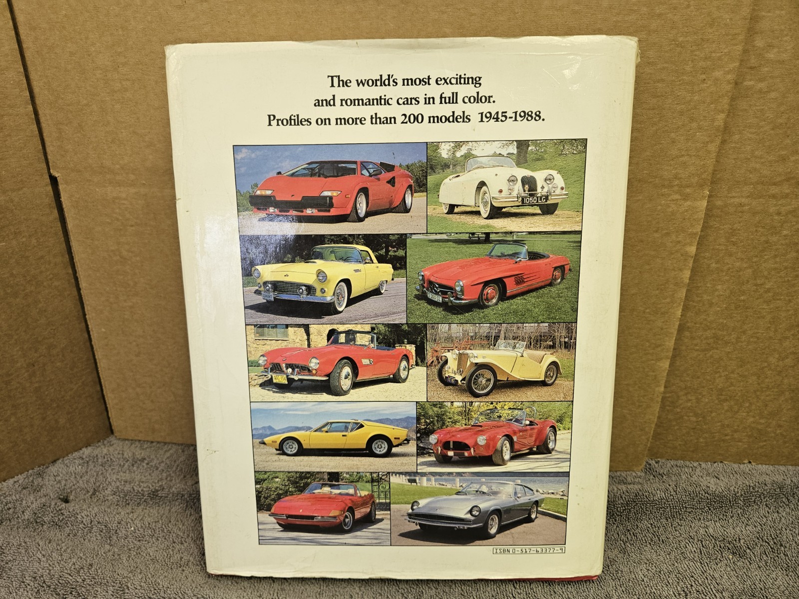 The Great Book of Sports Cars 1988 Hardcover Consumer Guide 420 Pages DJ