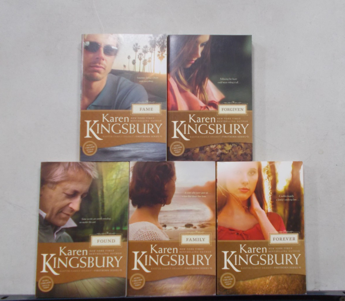 5 KAREN KINGSBURY # TRADE PB BAXTER FAMILY FAME FORGIVEN FOUND FAMILY FOREVER