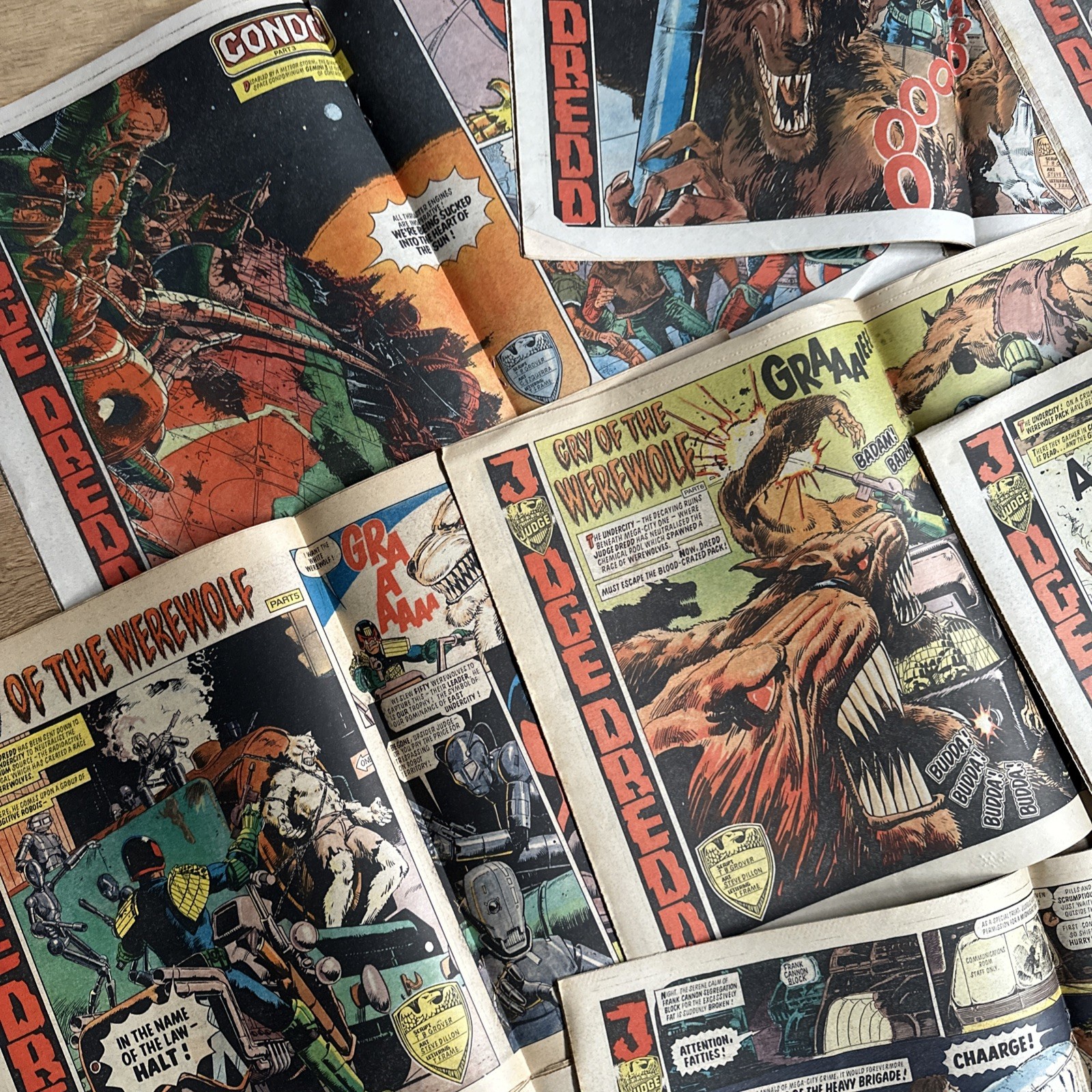 2000AD Progs Judge Dredd issues 321 – 339 job lot