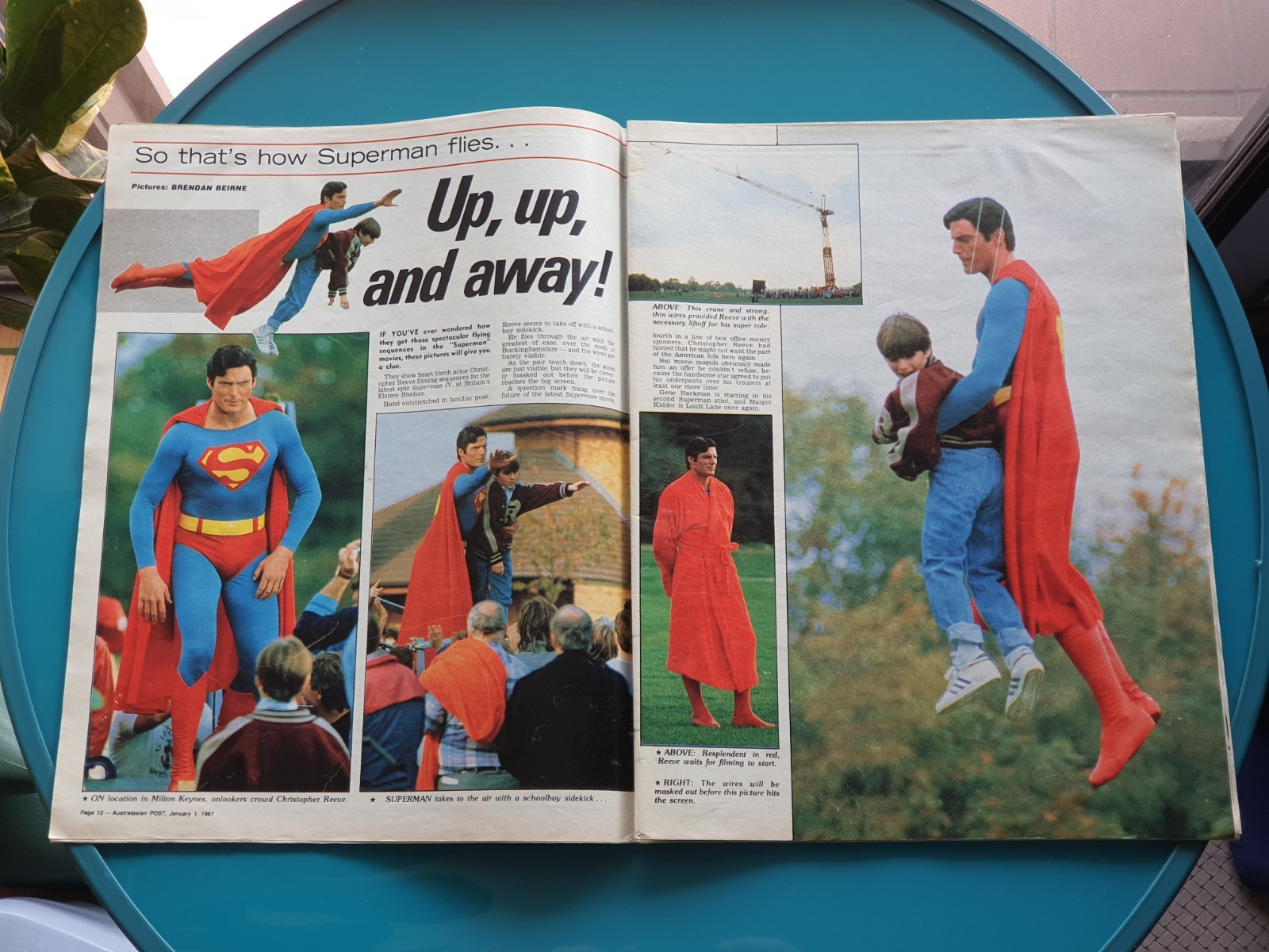 Australasian Post 1987 Superman IV Christopher Reeve Phionna Parsons Yoko Ono
