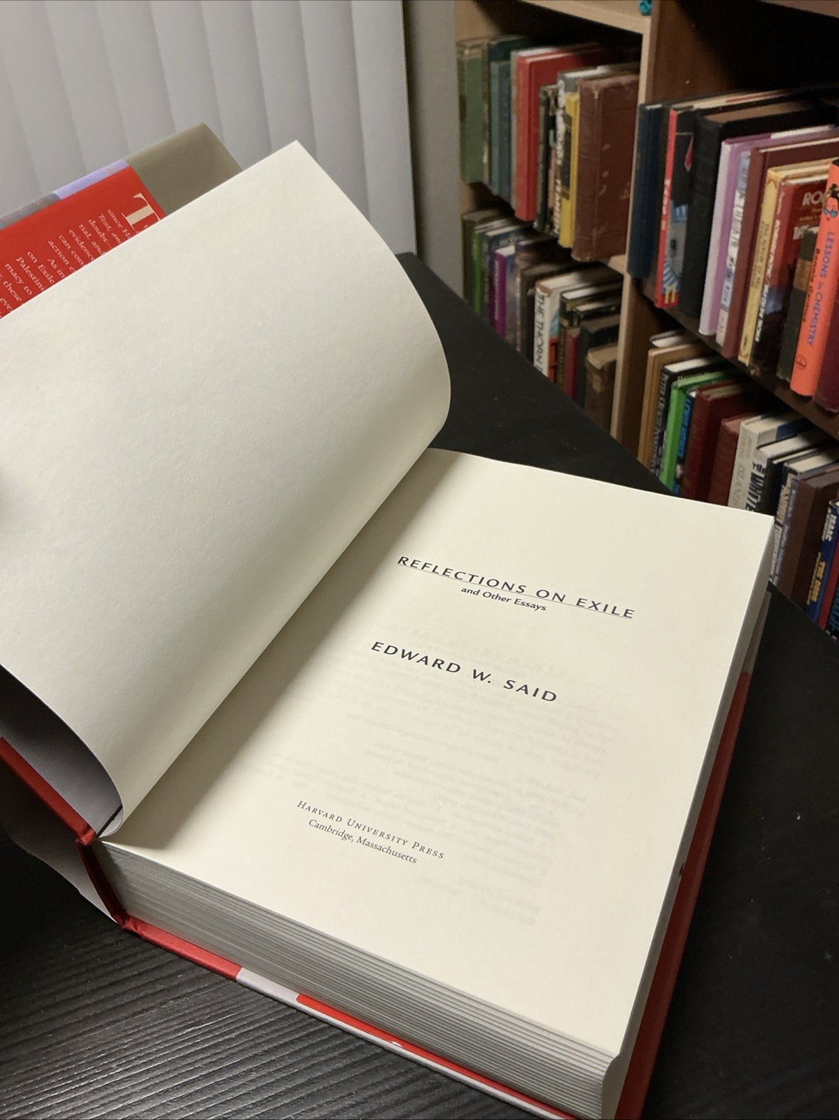 2001 1ST EDITION/ 2ND PRINTING Edward Said REFLECTIONS ON EXILE – HCDJ VG