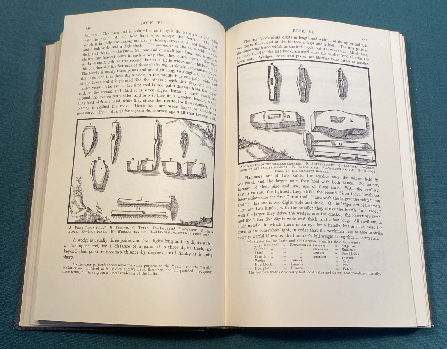 DE RE METALLICA – G. AGRICOLA 1556 Edition translated: Herbert & Lou Hoover 1950