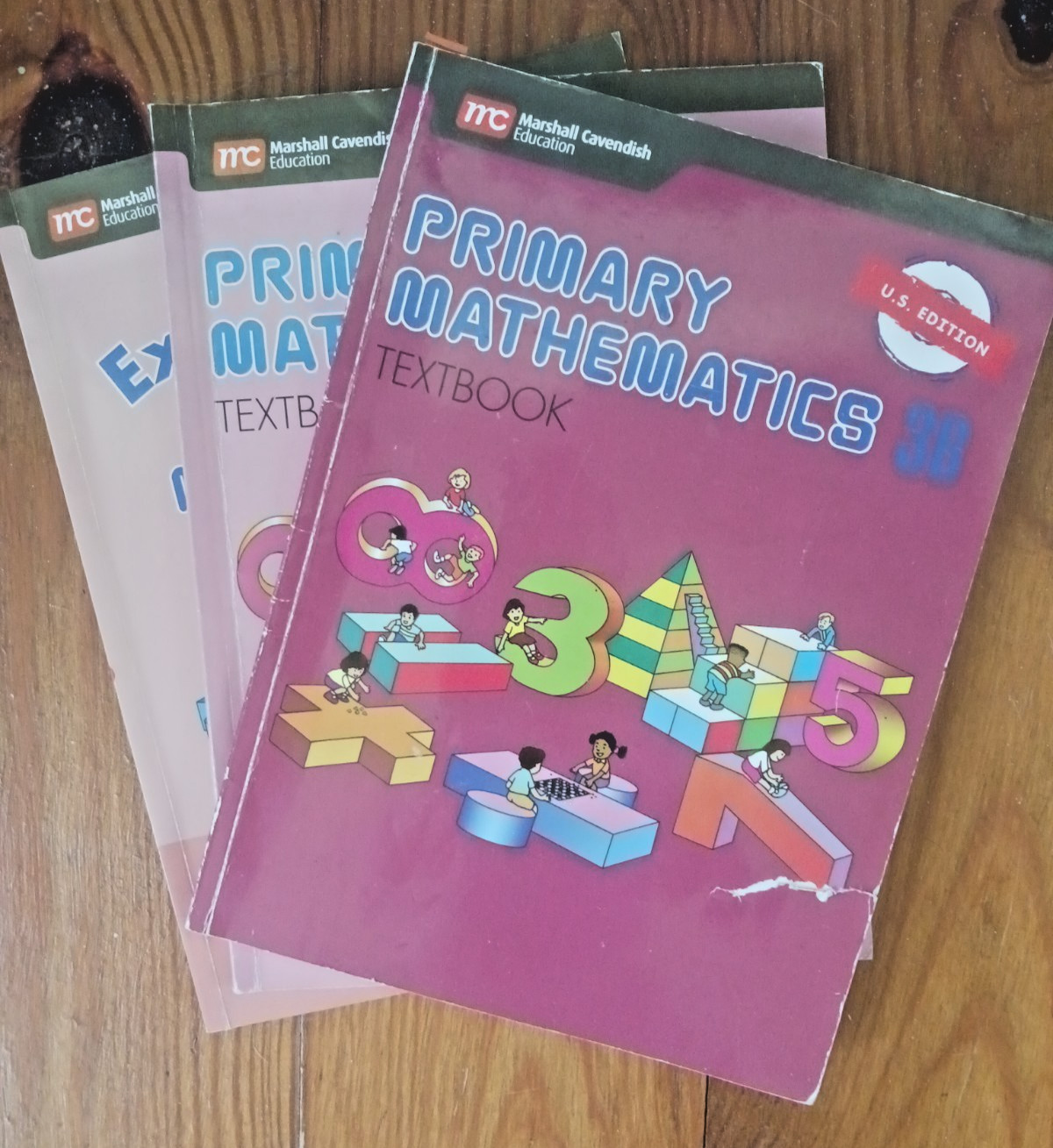 Primary Mathematics 3A 3B Textbooks w/ UNUSED Extra Practice Workbook Set