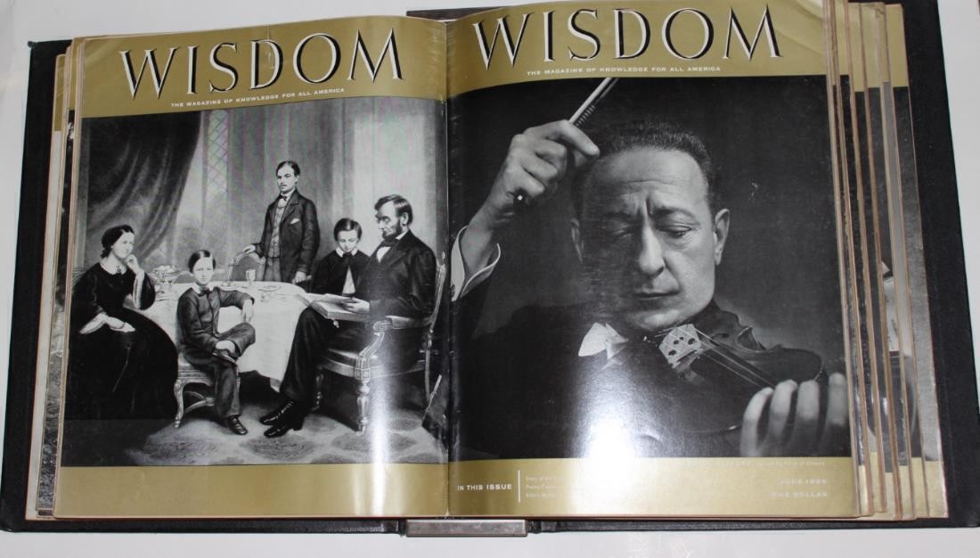 WISDOM Book Complete 12 Issues in a Bound Volume 1956 Look Back at History Book